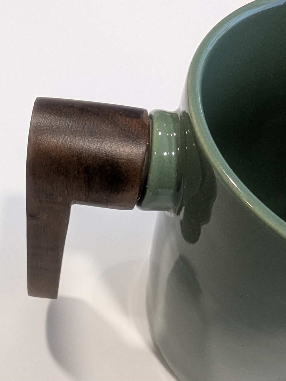 (3/30$) Phantom Chef Wood Handle Coffee Mug - Sage - Picture 3 of 6